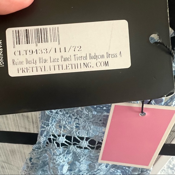 Rains dusty blue tiered eyelet body on dress - Picture 9 of 10